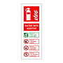 Water with additive fire extinguisher Identification Sign