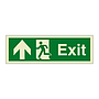 Exit Running man with arrow up (Marine Sign)