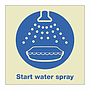 Start water spray with text (Marine Sign)