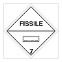 Hazard Diamond Class 7 Fissile Material (Marine Sign)