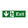 Exit arrow down sign