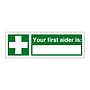 Your first aider is sign