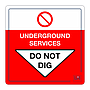 Site Safe - Underground Services Do Not Dig sign
