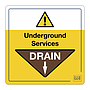 Site Safe - Underground services Drain sign