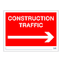 Site Safe - Construction traffic arrow right sign