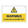 Site Safe - Warning Construction Area Keep Out sign