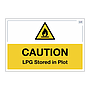 Site Safe - Caution LPG store in plot sign