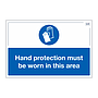 Site Safe - Hand protection must be worn sign