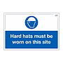 Site Safe - Hard hats must be worn in this area sign