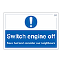 Site Safe - Switch engine off sign