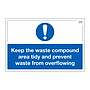 Site Safe - Keep the waste compound area tidy sign