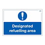 Site Safe - Designated refuelling area sign