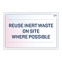 Site Safe - Reuse inert waste on site sign
