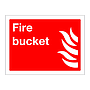 Fire bucket sign