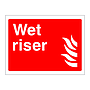 Wet riser sign