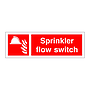 Sprinkler flow switch sign