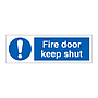 Fire door keep shut sign