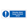 Smoke door Keep locked shut sign