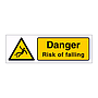 Danger Risk of falling sign