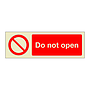 Do not open (Marine Sign)