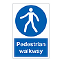 Pedestrian walkway sign