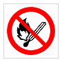 No naked light symbol sign