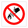 Do not extinguish with water symbol sign