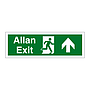 Exit arrow up English/Welsh sign