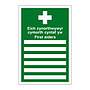 First Aiders English/Welsh sign
