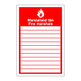 Fire marshals English/Welsh sign