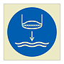 Lower lifeboat to the water symbol 2019 (Marine Sign)