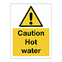 Caution Hot water sign