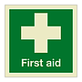 First aid with text (Marine Sign)