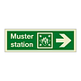 Lifeboat with right directional arrow 2019 (Marine Sign)