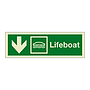 Lifeboat with down directional arrow 2019 (Marine Sign)