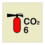 6kg CO2 fire extinguisher  (Marine Sign)