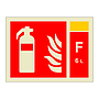 Fire extinguisher with 6L Foam Identification (Marine Sign)