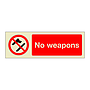 No weapons (Marine Sign)