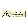 Danger You are entering a CO2 protected area (Marine Sign)