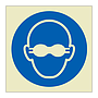 Opaque eye protection symbol (Marine Sign)