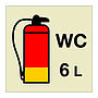 6L Wet chemical fire extinguisher (Marine Sign)