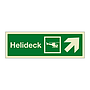 Helideck with up right directional arrow (Marine Sign)