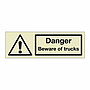 Danger Beware of trucks (Marine Sign)