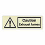 Caution exhaust fumes (Marine Sign)