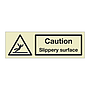 Caution Slippery surface (Marine Sign)