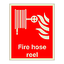 Fire hose reel with text (Marine Sign)