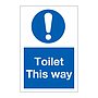 Toilet this way sign