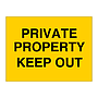 Private property Keep out sign