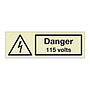 Danger 115 volts (Marine Sign)