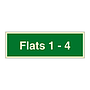 Flats 1 - 4 sign